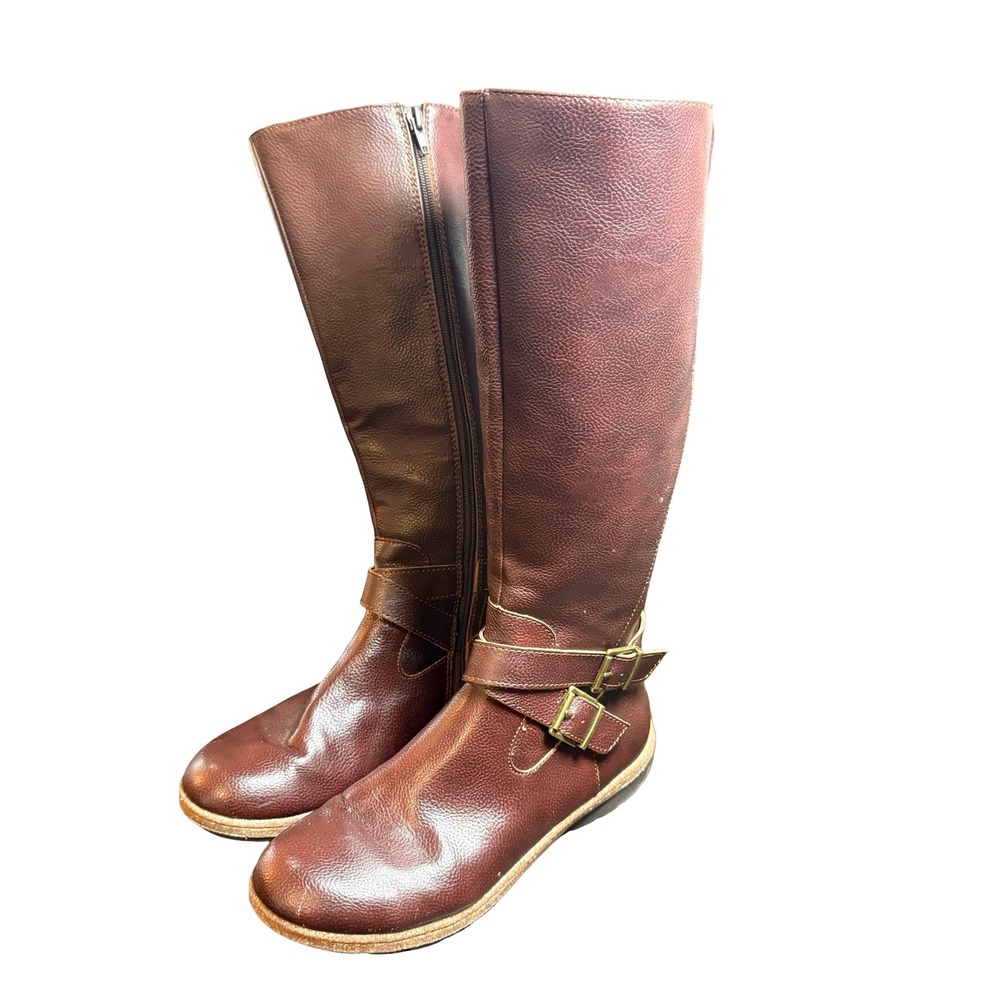 b.o.c. Born Concept Womens Brown Vegan Leather Tall Riding Boots BC0018423 9M‎